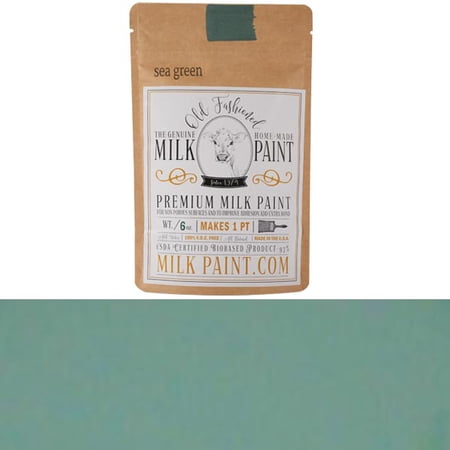 Old Fashioned Milk Paint Sea Green, Matte Household Paints & Stains, 1 pint