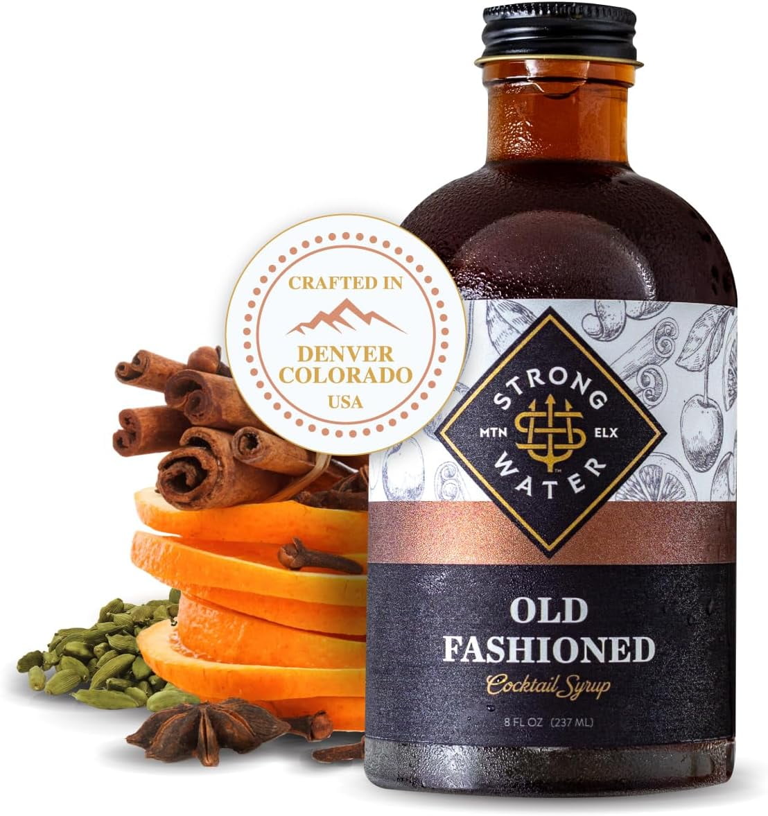 Old Fashioned Mix Makes 32 Cocktails Handcrafted Old Fashioned Syrup with Bitters, Orange