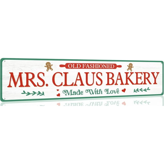 Old Fashioned Mrs Claus Bakery Tin Sign Funny Christmas Metal Signs Vintage Santa Print Art Poster Wall Decor For Kitchen Patio Yard Office Cafe Bar 6 X 16 Inch.jpg