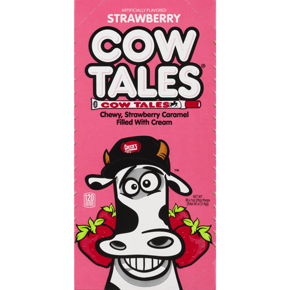 Old Fashioned Strawberry Cow Tales Sweet and Creamy Treat Pack of 36