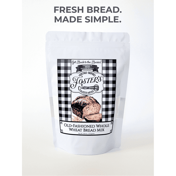 Foster's Sweets & Mixes Old-Fashioned Whole Wheat Bread Mix, 9.6 oz. Pouch, 2 pack