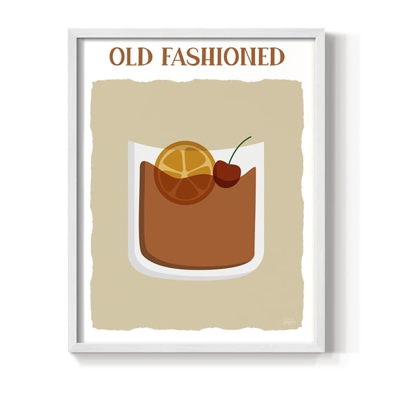 Old Fashioned in Green Solid Wood 8 x 10 Framed Print