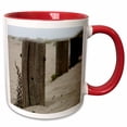 thumbnail image 1 of 3drose, Old Fence Poles Down by the Beach., 11oz Two-tone Red Mug, 1 of 6