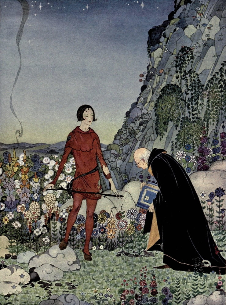 Old French Fairy Tales 1920 What are you seeking Canvas Art - Virginia Sterrett (18 x 24)