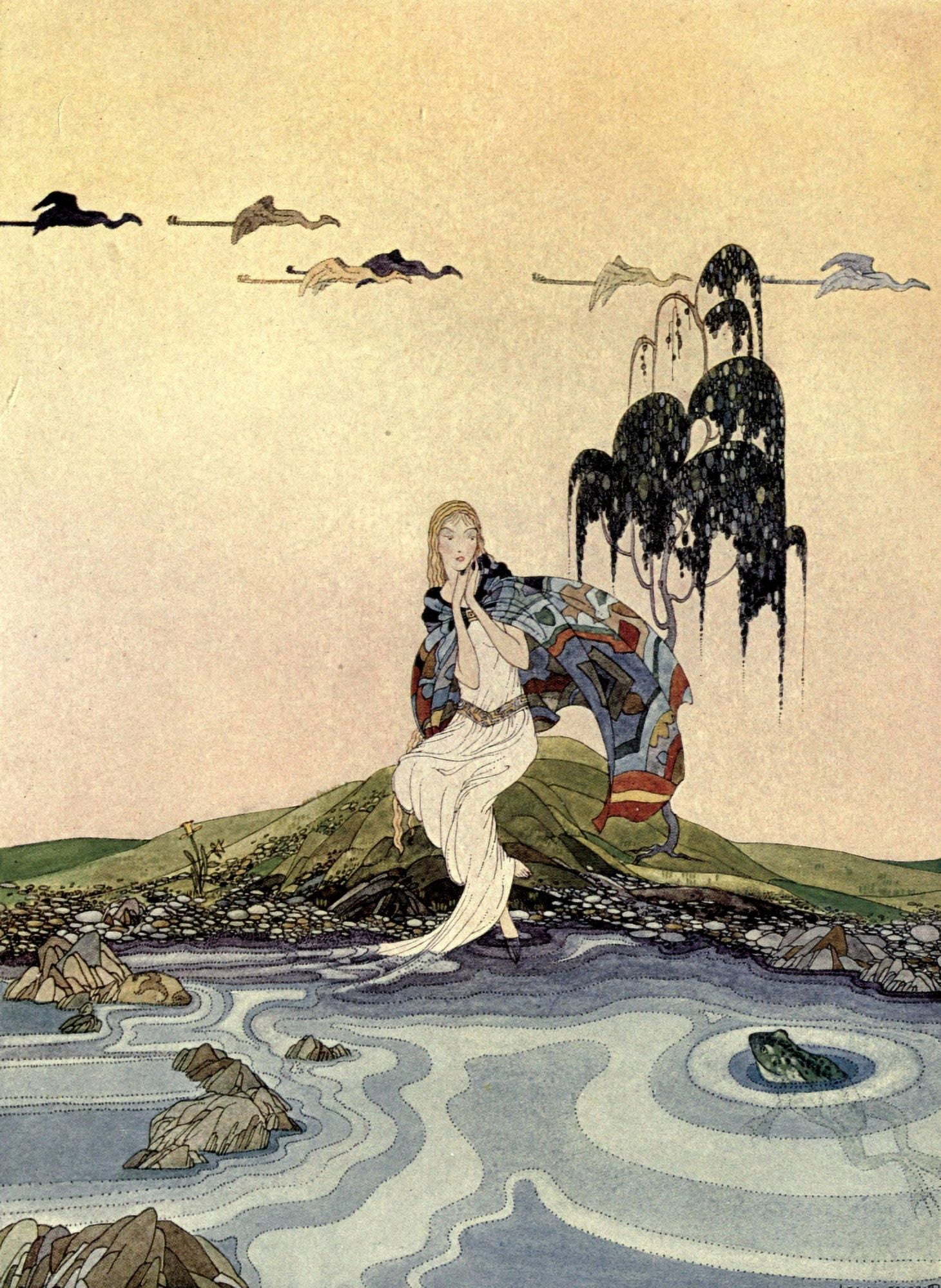 Old French Fairy Tales 1920 You are in my domain Canvas Art - Virginia Sterrett (24 x 36)