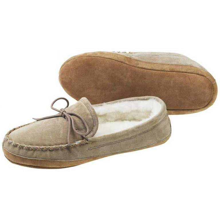 Old Friend Footwear Men's Soft Sole Sheepskin Moccasin Slippers