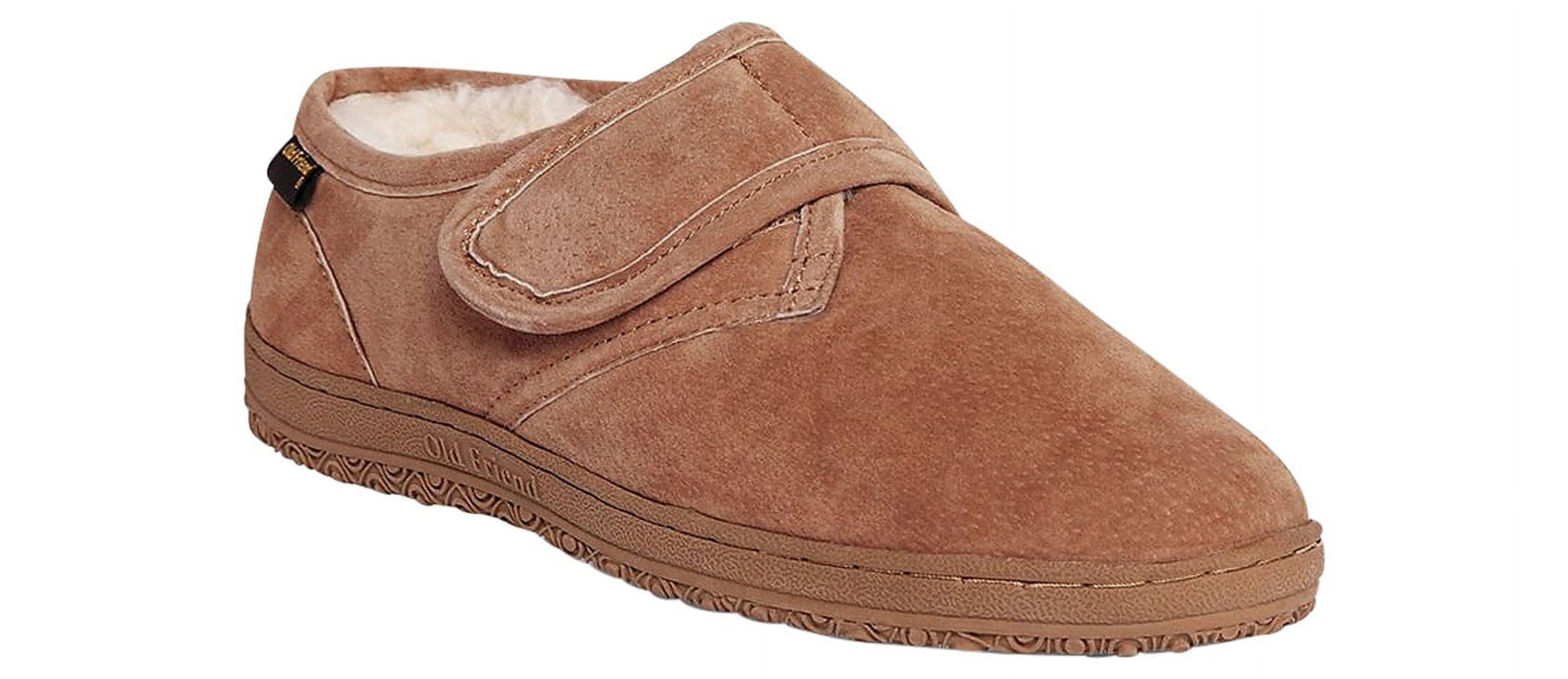 Bootee Old Friend Footwear Old Friend Adjustable Bootee Ex Wide Slipper Brown ...