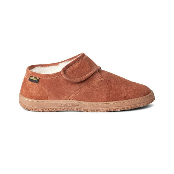 Old Friend Footwear Old Friend Adjustable Bootee Wide Slipper Brown | 421204 215