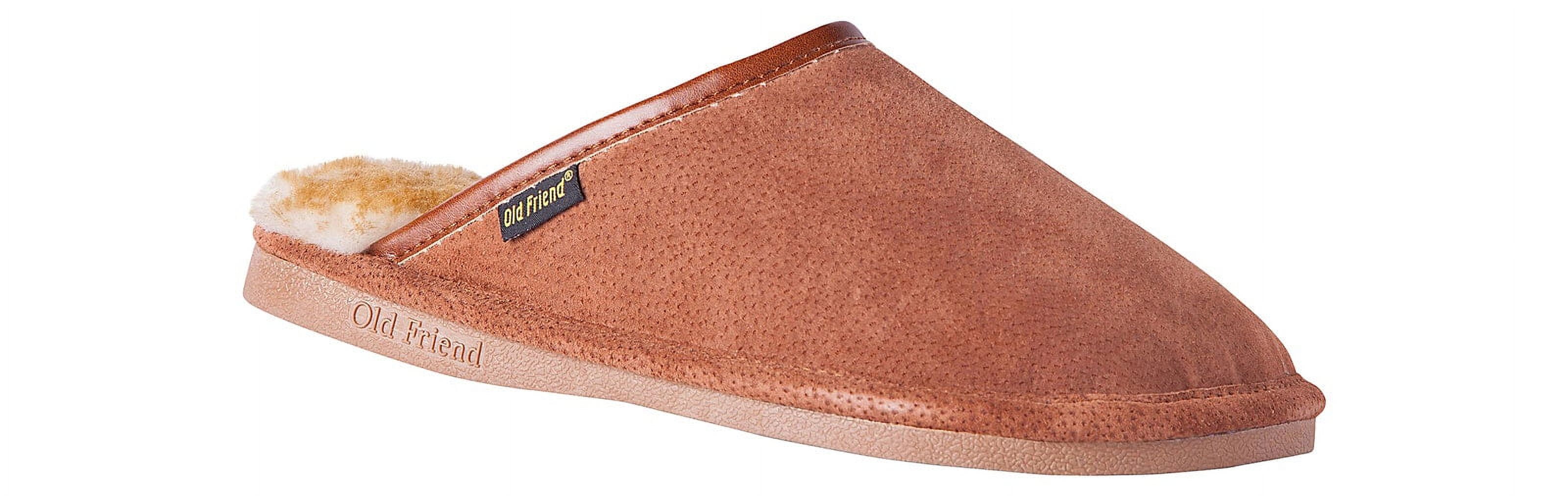 Old Friend Footwear Old Friend Scuff Chestnut Wide Slipper Brown