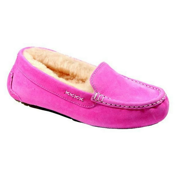 Old Friend Footwear Women's Bella Plush Nubuck Slippers 441310 (Pink, 6)