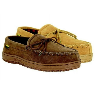Old Friend Men's Wisconsin Plaid Lined Loafer Moccasin 588161 Chestnut (13)