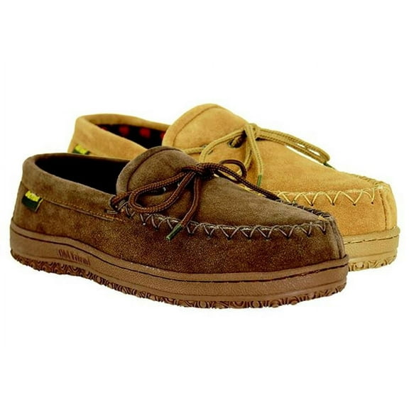 Old Friend Men's Wisconsin Plaid Lined Loafer Moccasin 588161 Chestnut (8)