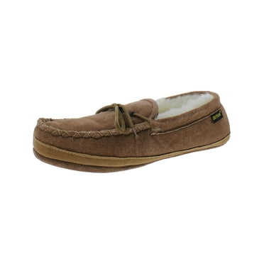 Old Friend Mens Leather Soft Sole Moccasin Slippers