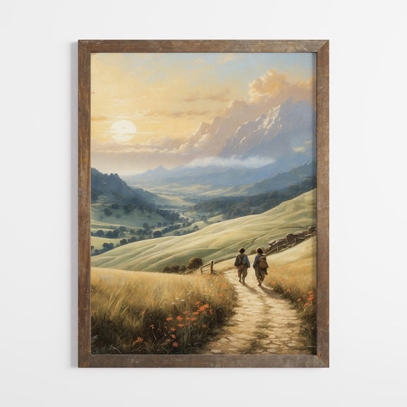 Old Friends Leaving Home Fantasy Valley Landscape Fellowship Power Ring Art 2