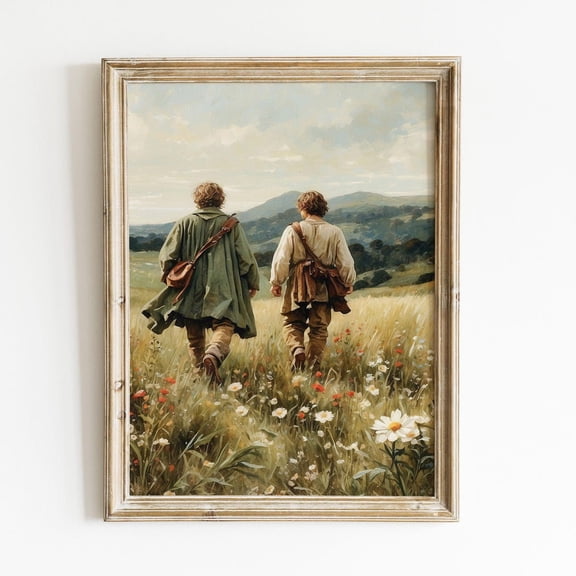 Old Friends Leaving Home Fantasy Valley Landscape Fellowship Power Ring Art