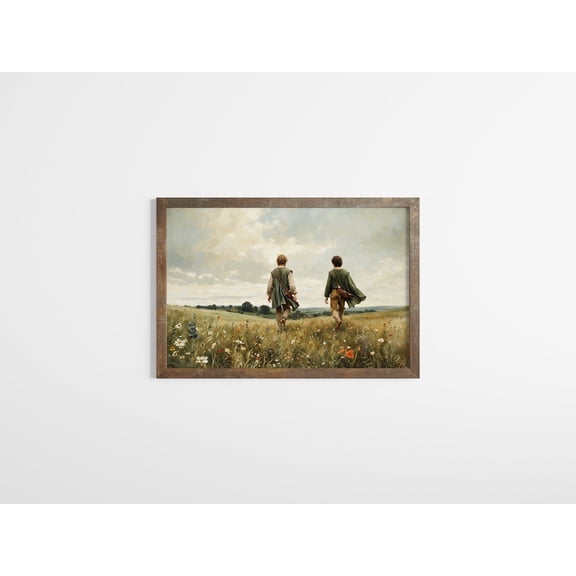 Old Friends Leaving Home Fantasy Valley Landscape High Fantasy Power Ring Art