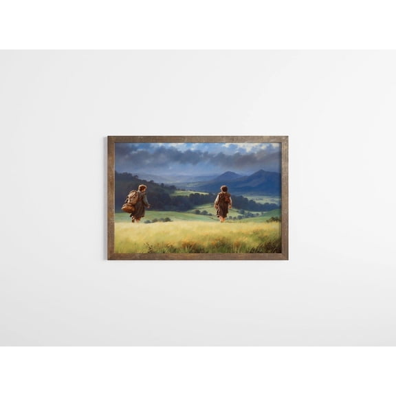 Old Friends Leaving Home Fantasy Valley Landscape High Fantasy Power Ring Art