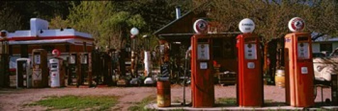 Old Frontier Gas Station Embudo New Mexico USA Canvas Art - Panoramic Images (18 x 6)