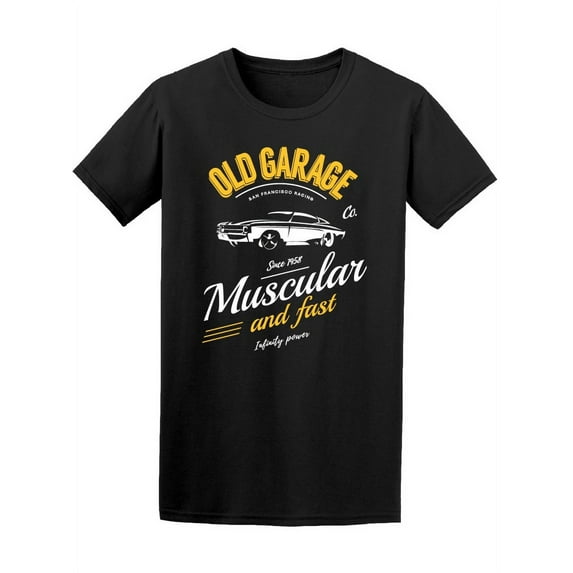 Old Garage Muscular And Fast Car Tee Men's -Image by Shutterstock