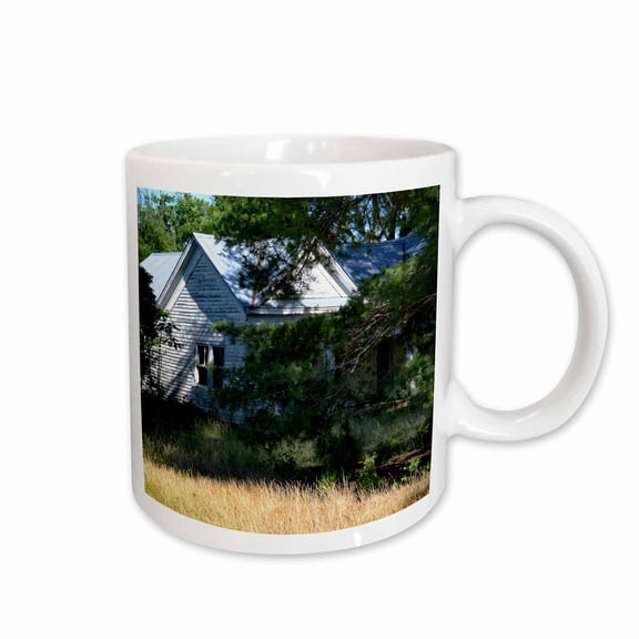 3drose, Old Georgian Abandoned House, 11oz Mug