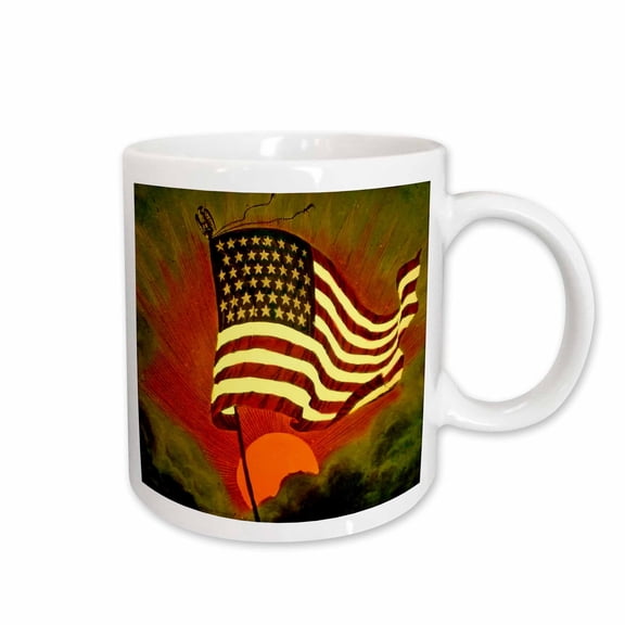 3drose, Old Glory, 11oz Mug