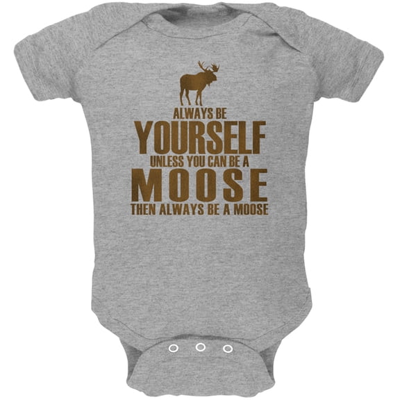 Old Glory Always Be Yourself Moose Short Sleeve Graphic Baby One Piece