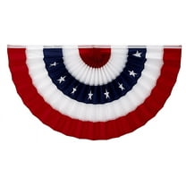 Old Glory Bunting – 2’ x 4’ Nylon USA Flag Bunting! Embroidered Stars and Stripes Patriotic Pleated Fan Flag Bunting Banner. Pleated Fans Made in the USA! Free Shipping Available!