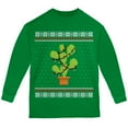 thumbnail image 1 of Old Glory Cactus Prickly Pear Tree Ugly Christmas Sweater Youth Long Sleeve T Shirt, 1 of 6