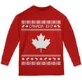 thumbnail image 1 of Old Glory Canadian Canada Eh Ugly Christmas Sweater Youth Long Sleeve T Shirt, 1 of 6