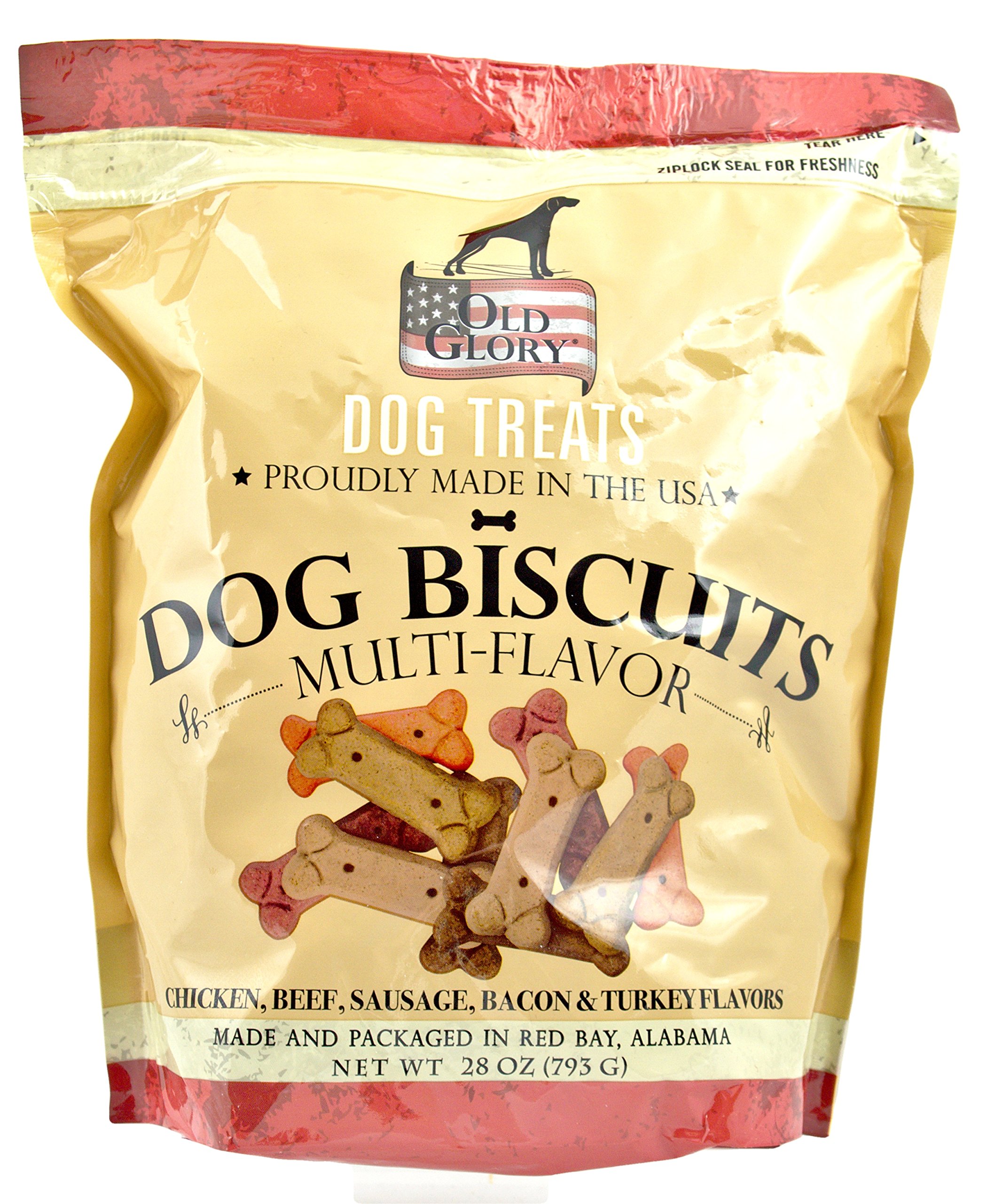 Old Glory Dog Treats STF9 Dog Biscuits, MultiFlavor with Chicken, Beef