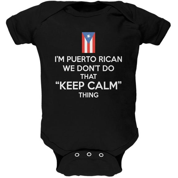 Old Glory Don't Do Calm Puerto Rican Short Sleeve Graphic Baby One Piece