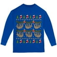 thumbnail image 1 of Old Glory Hanging Sloth Ugly Christmas Sweater Youth Long Sleeve T Shirt, 1 of 1