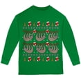 thumbnail image 1 of Old Glory Hanging Sloth Ugly Christmas Sweater Youth Long Sleeve T Shirt, 1 of 1