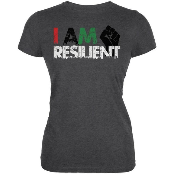 Old Glory Juniors Black History Month Pride I Am Resilient Short Sleeve Graphic T Shirt