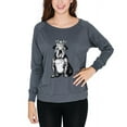 thumbnail image 1 of Old Glory Juniors Bulldog Crown Long Sleeve Graphic Slouch Top, 1 of 5