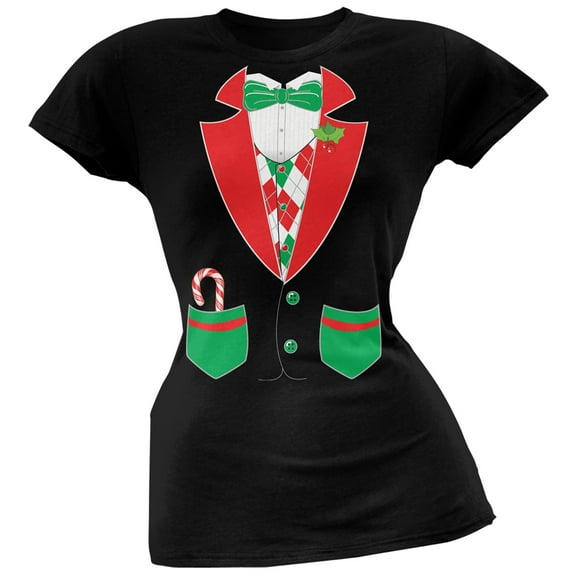 Old Glory Juniors Christmas Tuxedo Costume Short Sleeve T Shirt