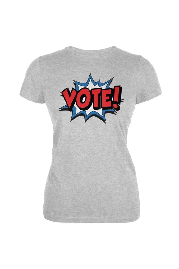 Juniors Election Comic Style VOTE! Short Sleeve Graphic T Shirt