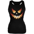 thumbnail image 1 of Old Glory Juniors Halloween Evil Jack-O-Lantern Pumpkin Sleeveless Graphic Tank Top, 1 of 6