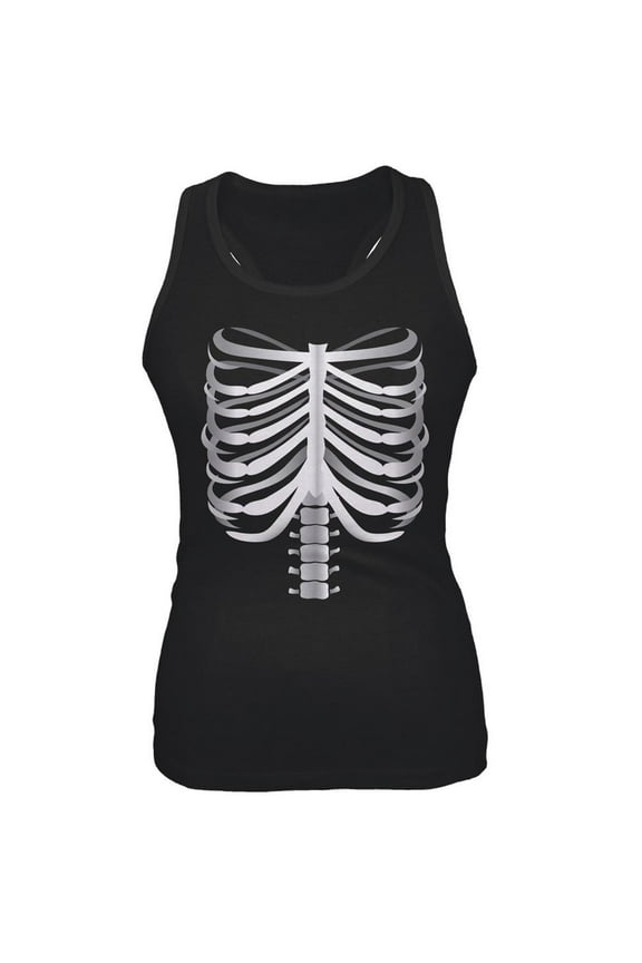 Juniors Skeleton Cage 3D Sleeveless Tank Top
