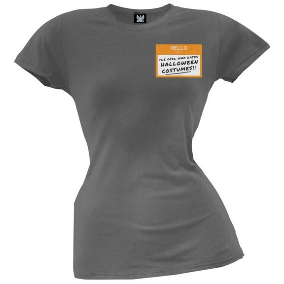 Old Glory Juniors The Girl who Hates Halloween Costume Short Sleeve T Shirt