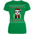 thumbnail image 1 of Old Glory Juniors Ugly Christmas Sweater Panda Short Sleeve T Shirt, 1 of 5