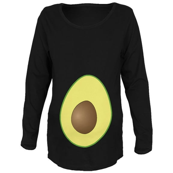 Old Glory Maternity Halloween Avocado Costume Long Sleeve T Shirt