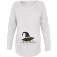 thumbnail image 1 of Old Glory Maternity Halloween Peeking Baby Witch Long Sleeve T Shirt, 1 of 6