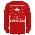 thumbnail image 1 of Old Glory Mens Alien Abduction Ugly Christmas Sweater Long Sleeve T Shirt, 1 of 6