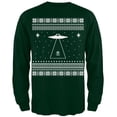 thumbnail image 1 of Old Glory Mens Alien Beam Ugly Christmas Sweater Long Sleeve T Shirt, 1 of 6