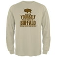 thumbnail image 1 of Old Glory Mens Always be Yourself Buffalo Bison Long Sleeve Graphic T Shirt, 1 of 6