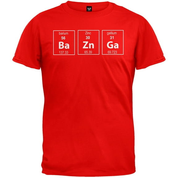 Old Glory Mens Bazinga Periodic Table Short Sleeve Graphic T Shirt