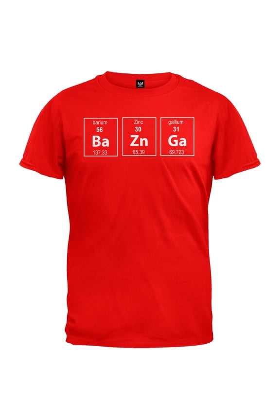 Mens Bazinga Periodic Table Short Sleeve Graphic T Shirt