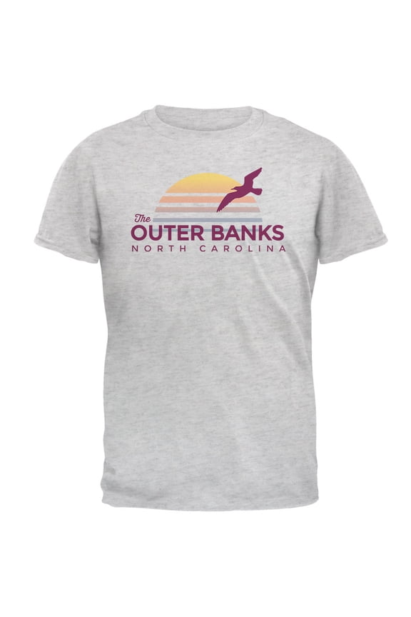 Mens Beach Sun The Outer Banks North Carolina Short Sleeve Graphic T Shirt