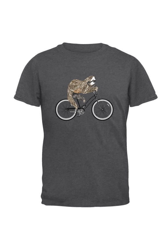 Mens Bicycle Sloth Short Sleeve Graphic T Shirt